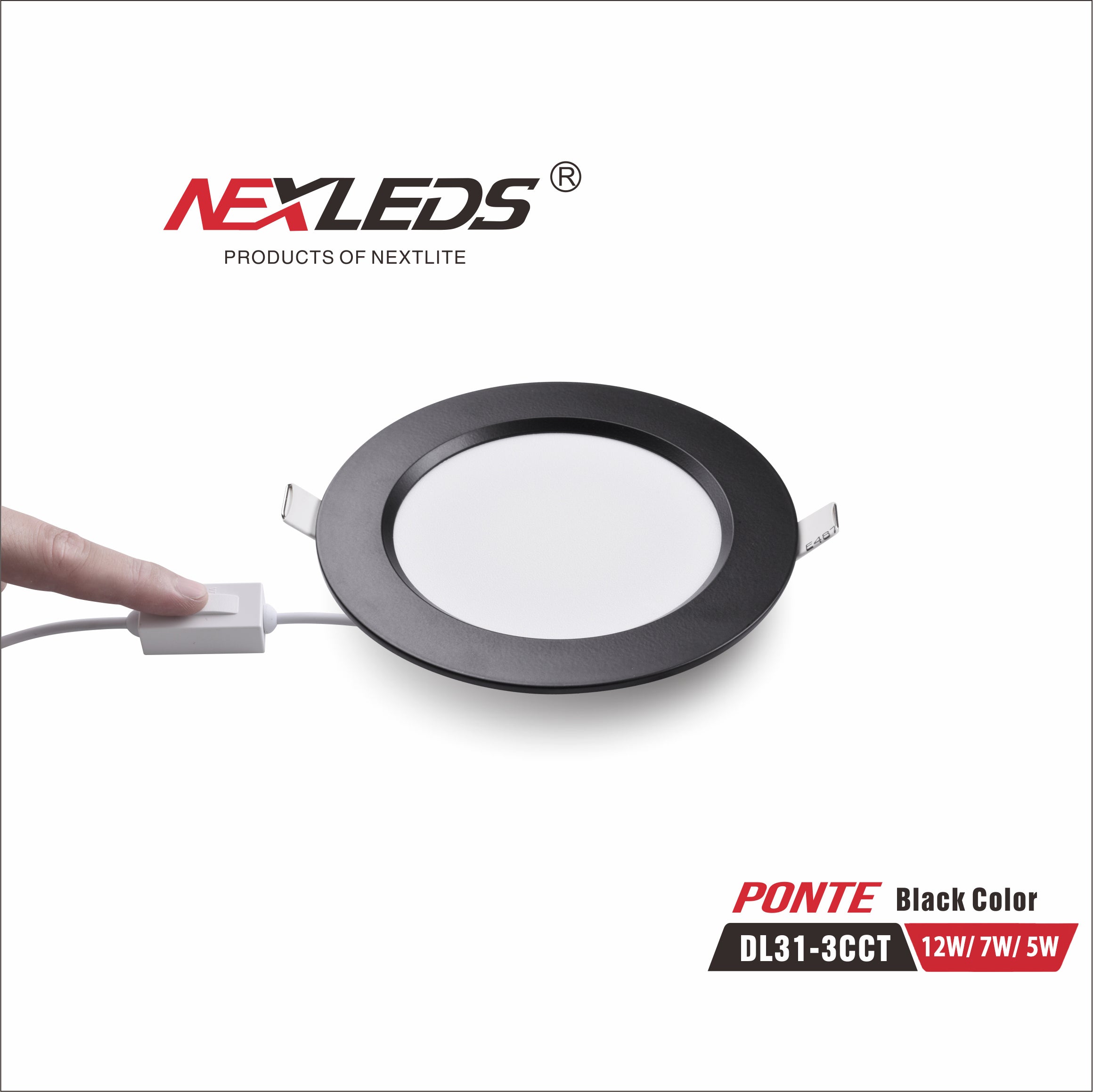 PONTE DL31-3CCT 12W/ 7W/ 5W DOWNLIGHT