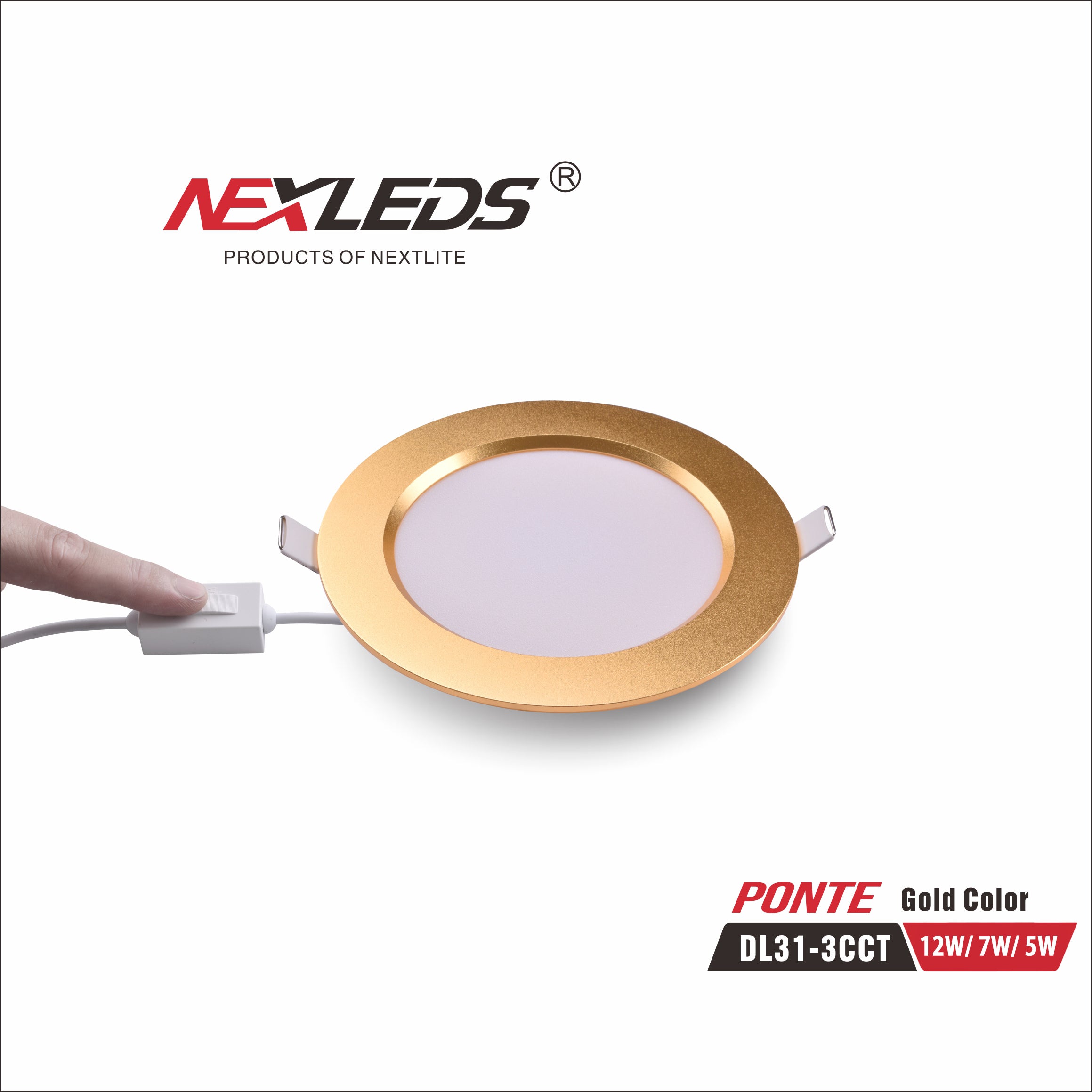 PONTE DL31-3CCT 12W/ 7W/ 5W DOWNLIGHT