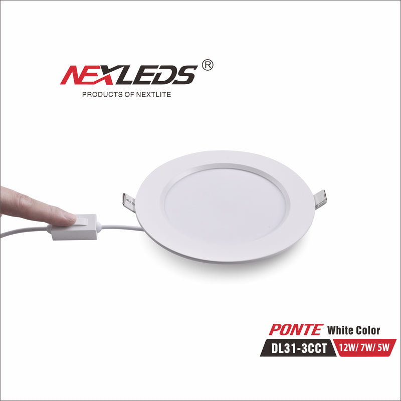 PONTE DL31-3CCT 12W/ 7W/ 5W DOWNLIGHT