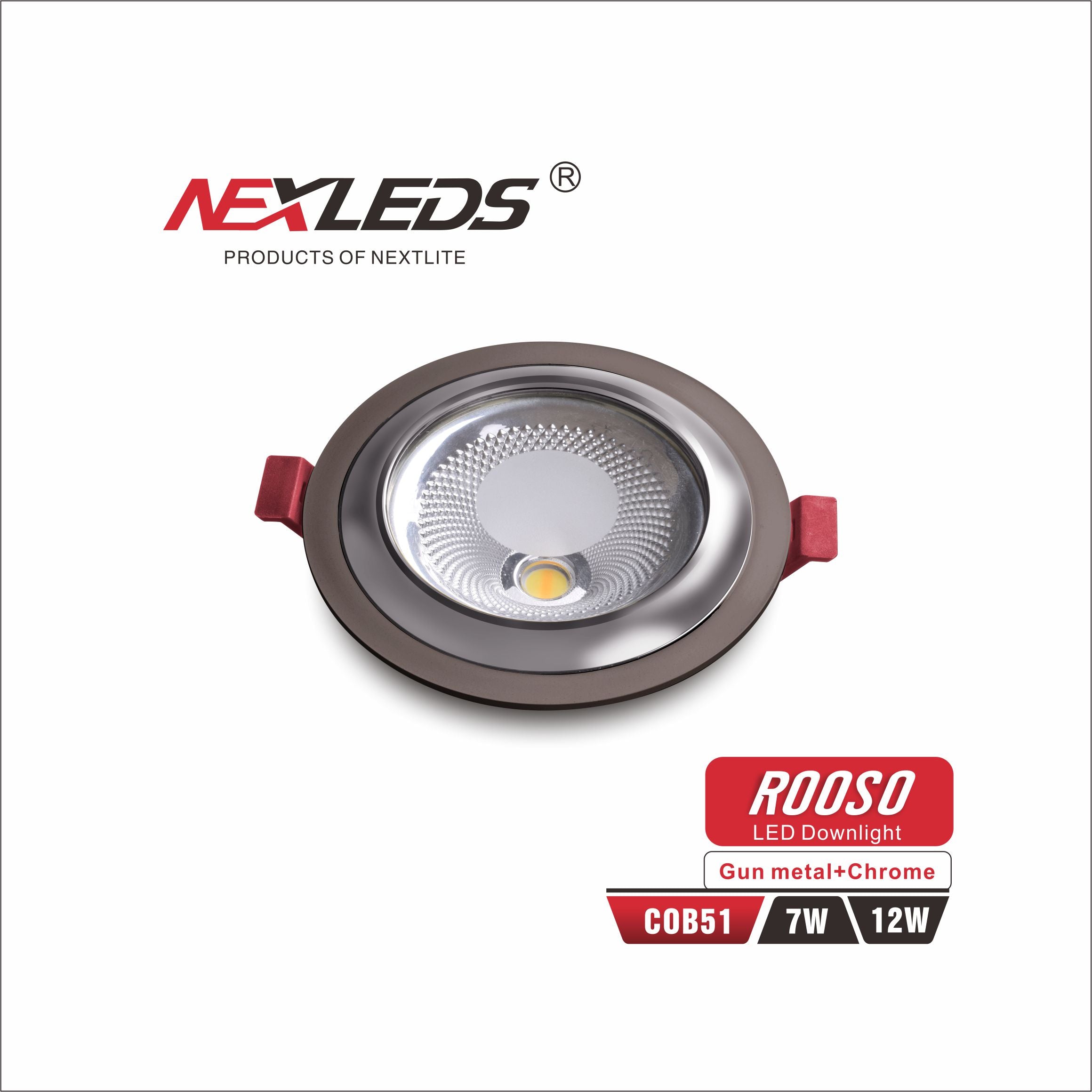 ROOSO LED DOWNLIGHT COB51 7W, 12W