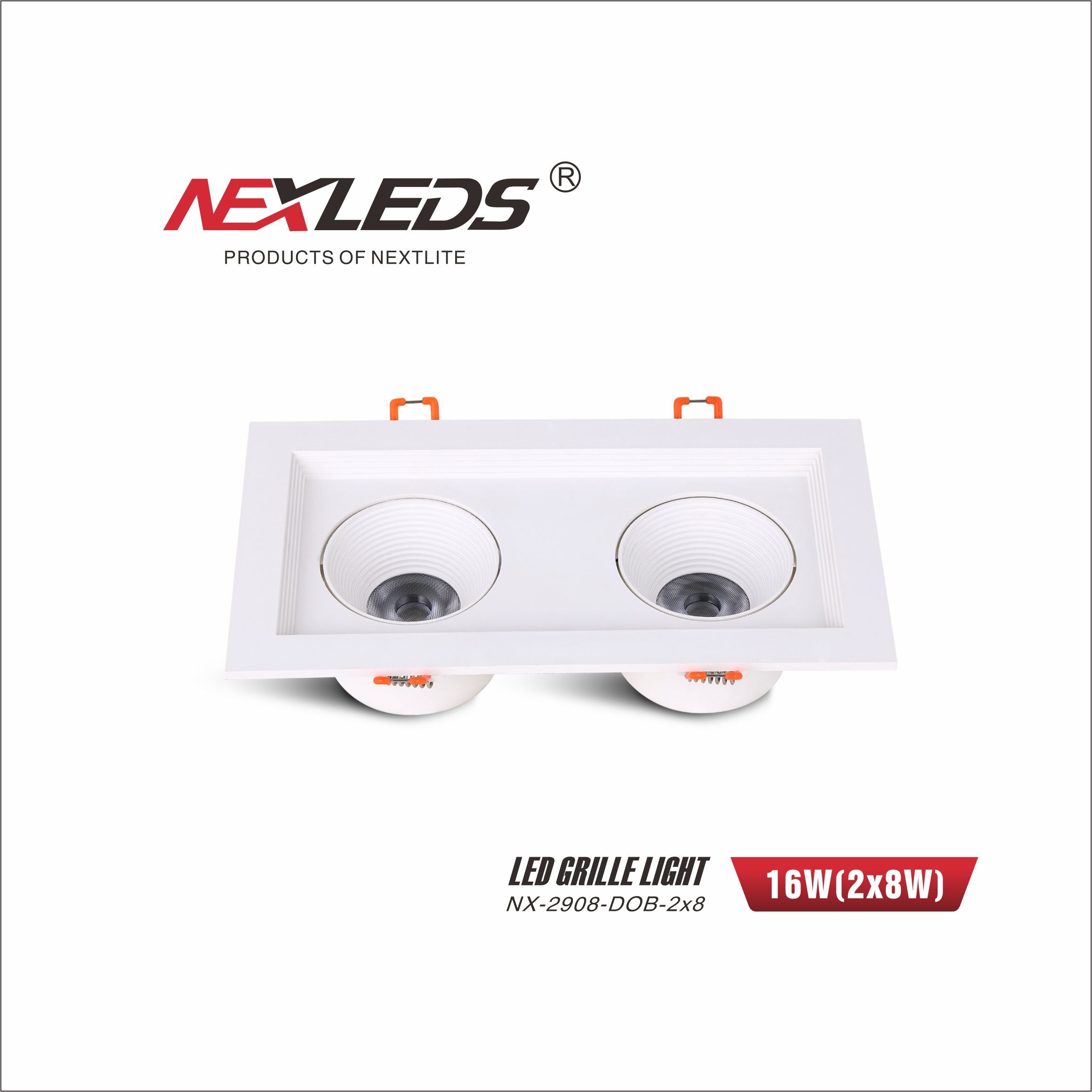 NX-2908-DOB-2x8 LED Grille Light