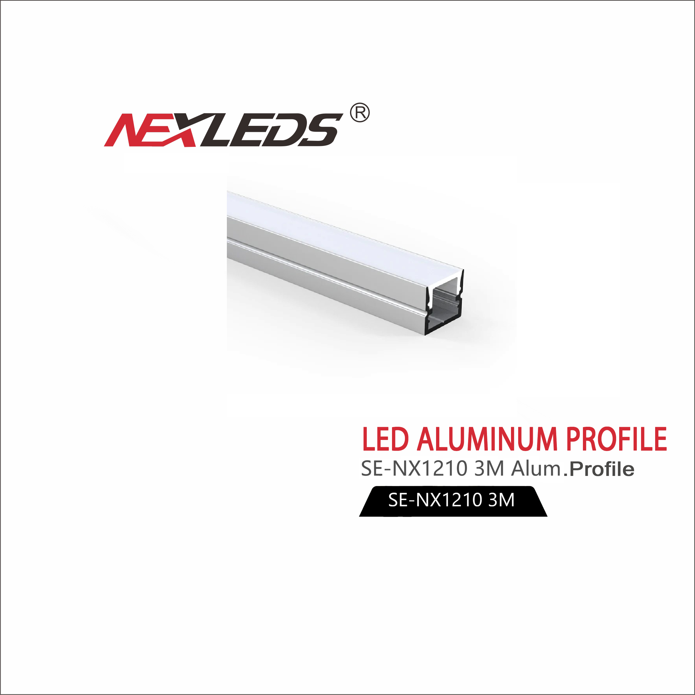 Aluminiumprofil U-form LED-Listkanal, 3M 10MM