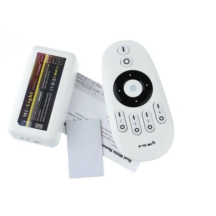 DC 12V/24V 6A 2.4G RF 4-Zone LED Dimmer Fjärrkontroll Single färgat