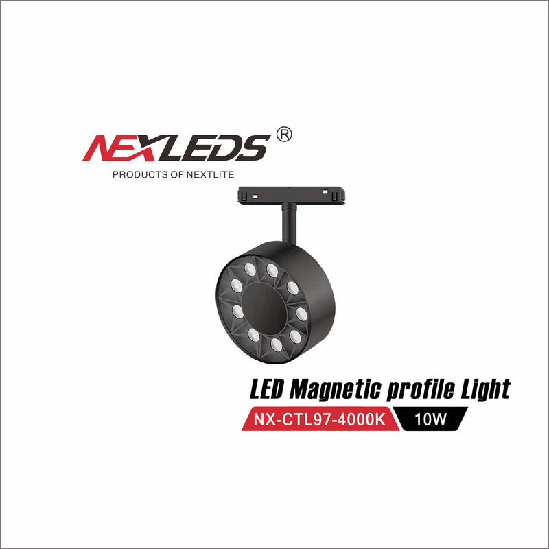 Rund Grillbelysning 10W för Magnetiskt Skensystem