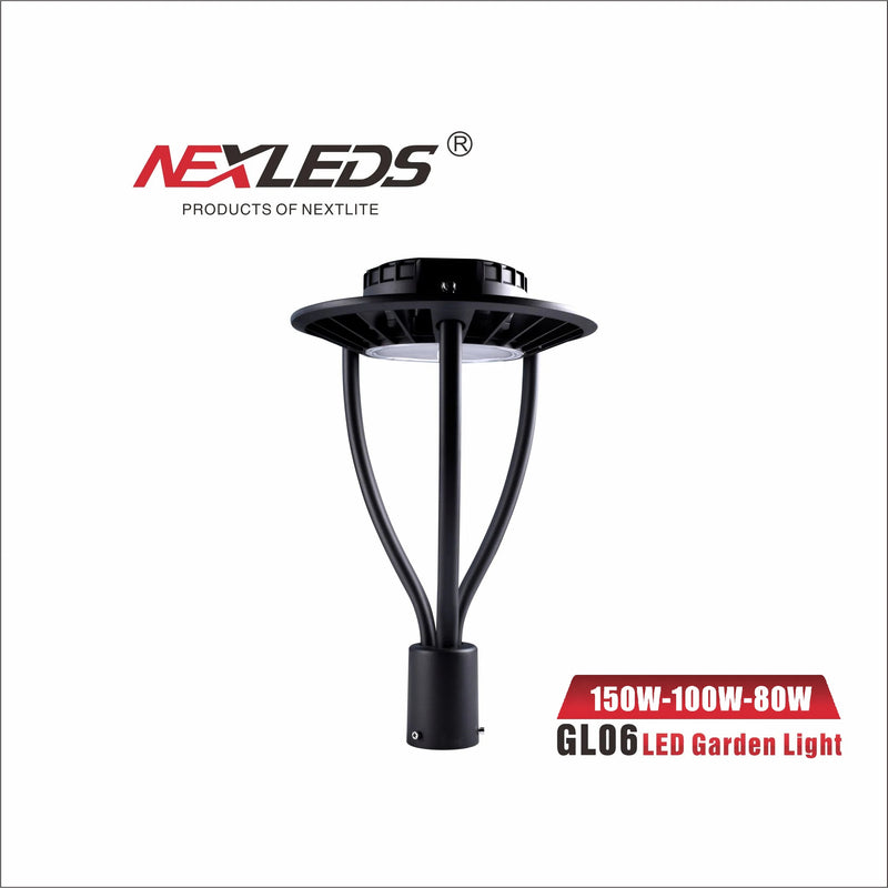 LED Parkerings- Och Trädgårdslampa GL06 IP65 80W-100W-150W Justerbar Effekt