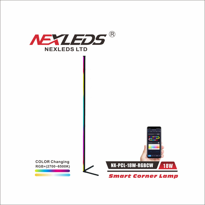Smart Hörnlampa 18W RGBCW 380*380*1420mm