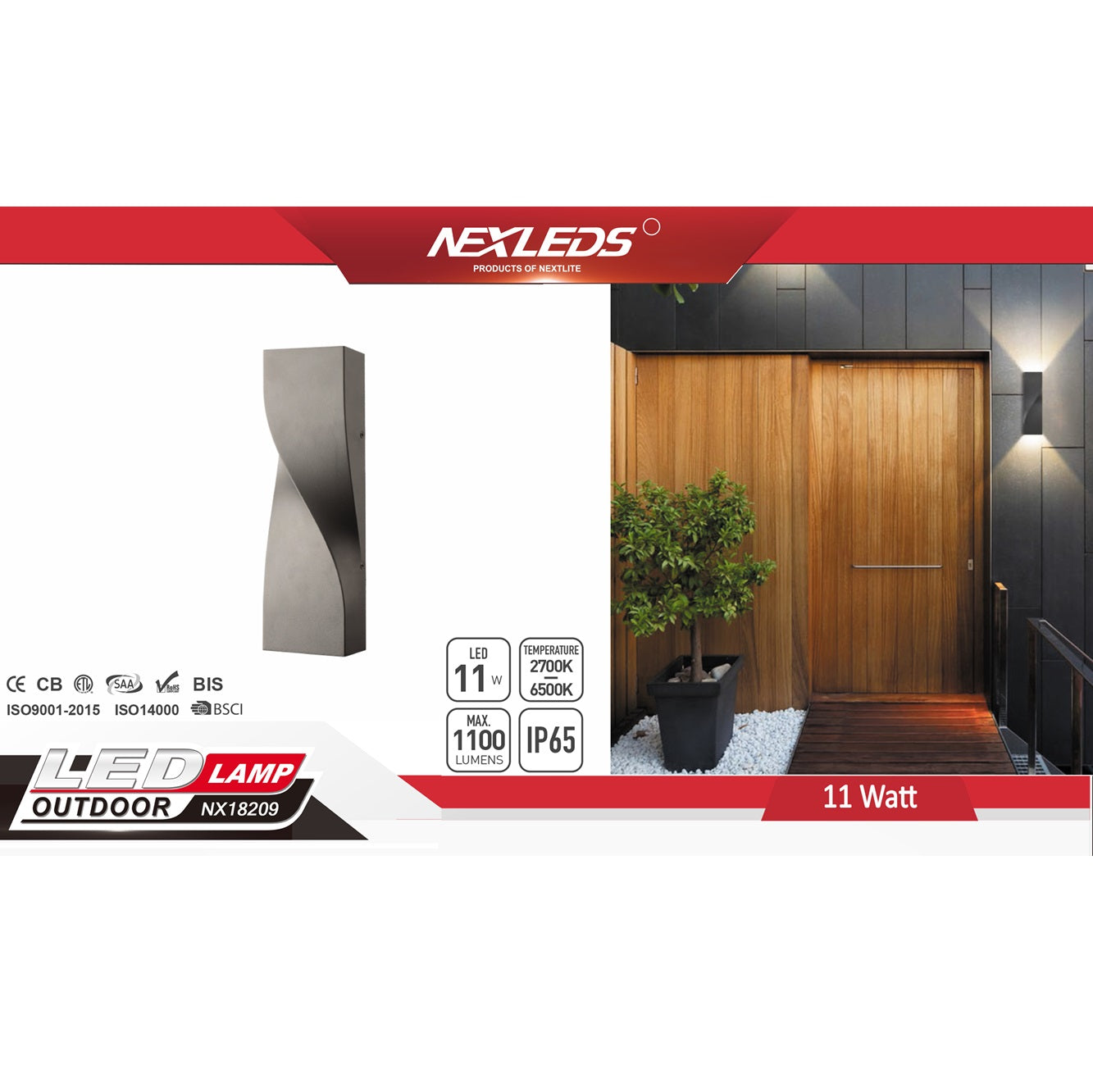 Led Vägg- & Fasadlampa NX18209