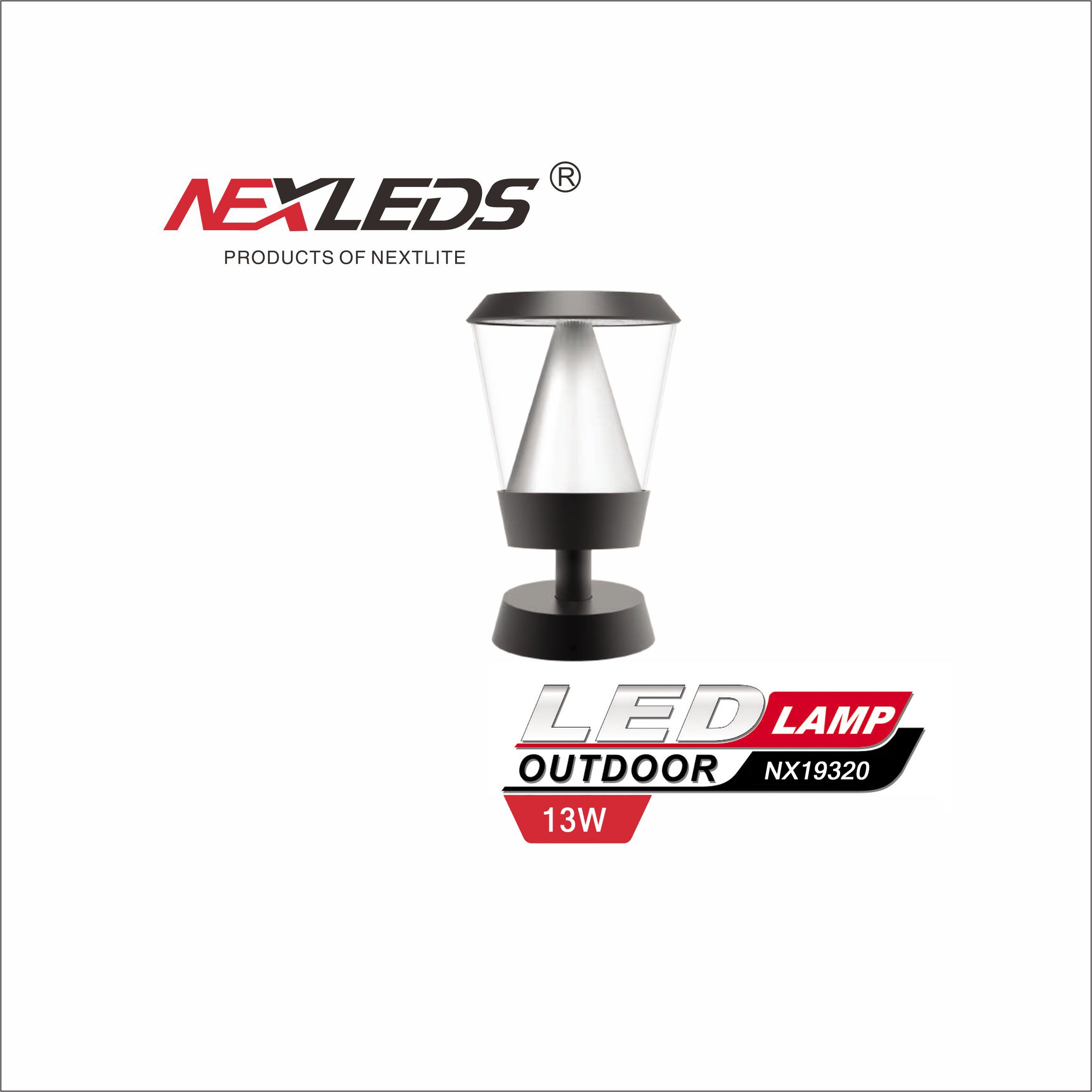 Stolpljusarmatur NX19320 13W 3000K