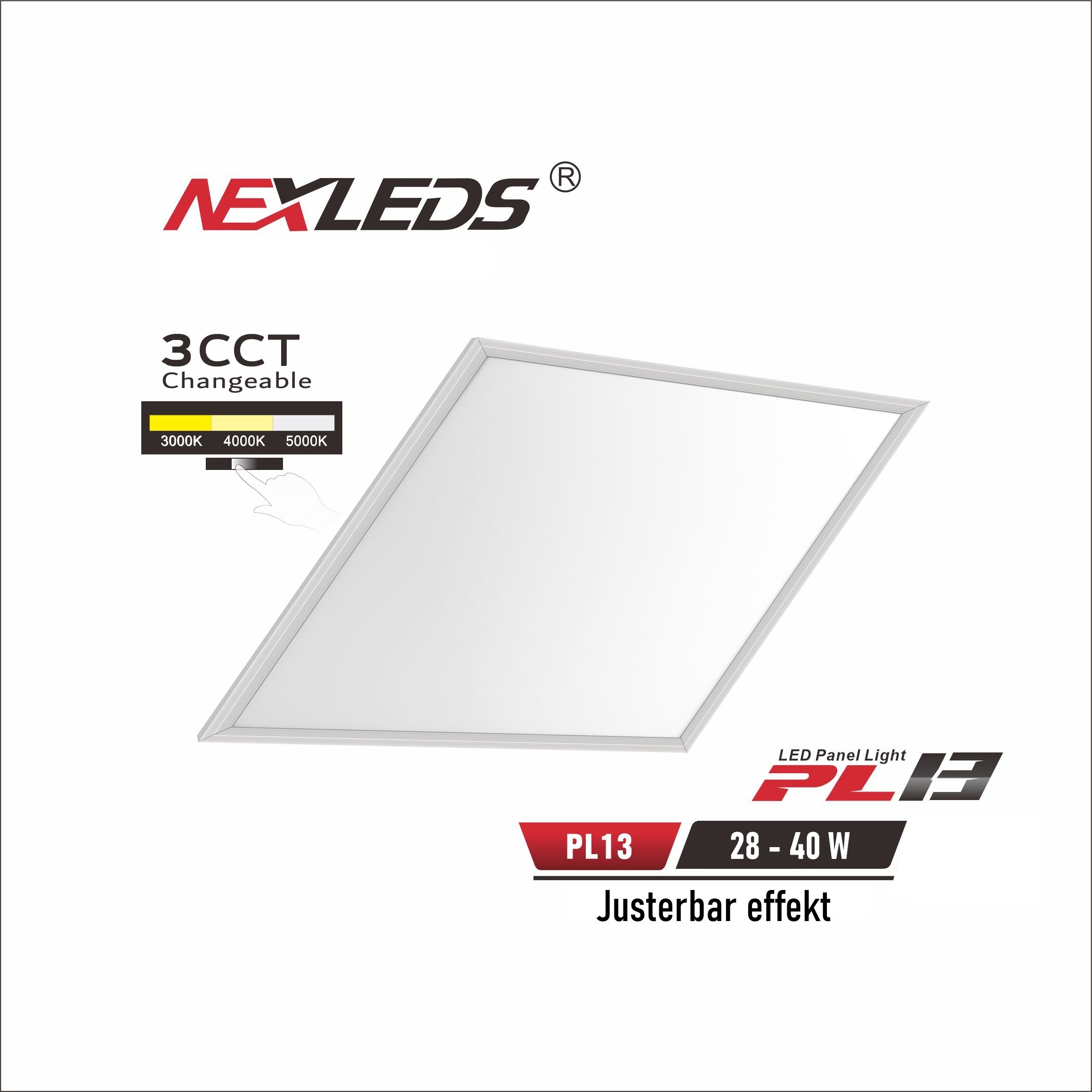 LED Panel 60x60 PL13 Valbar effekt 28-40W 3CCT IP20