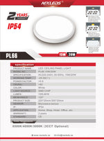 Plafond PL66 15W 4000K IP54 Komfort Sensor 10-100%