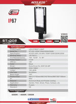 Gatuarmatur Stolparmatur 100W 4000K IP67 15000Lm