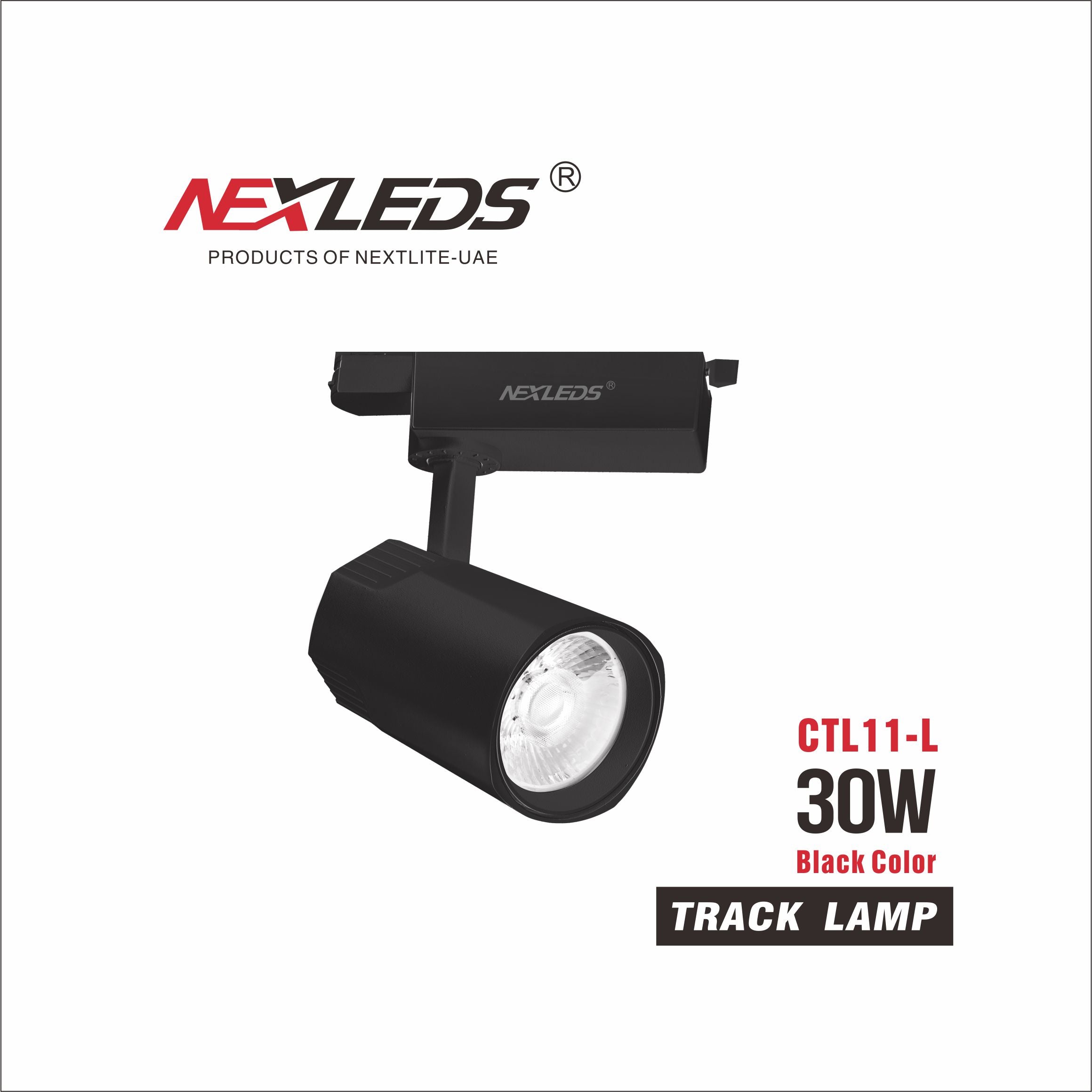 Spårbelysning Tracklight 30W 4000K Vit eller Svart