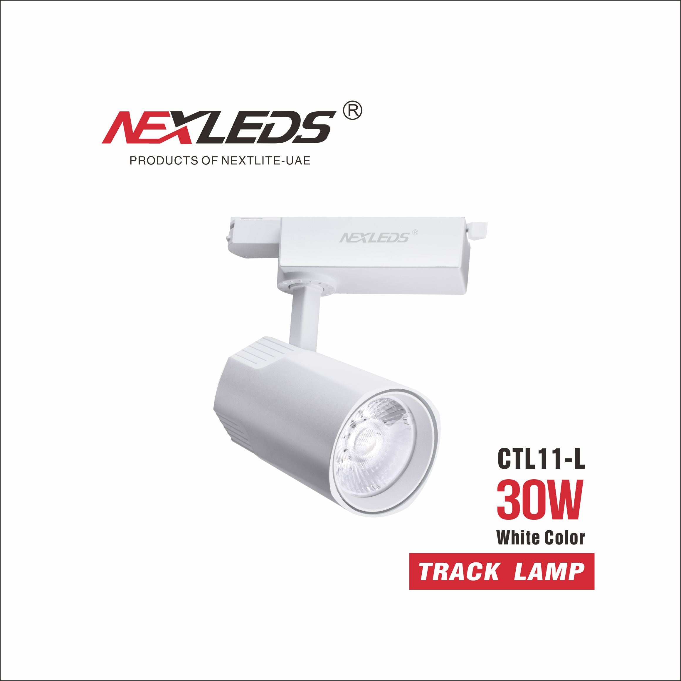 Spårbelysning Tracklight 30W 4000K Vit eller Svart