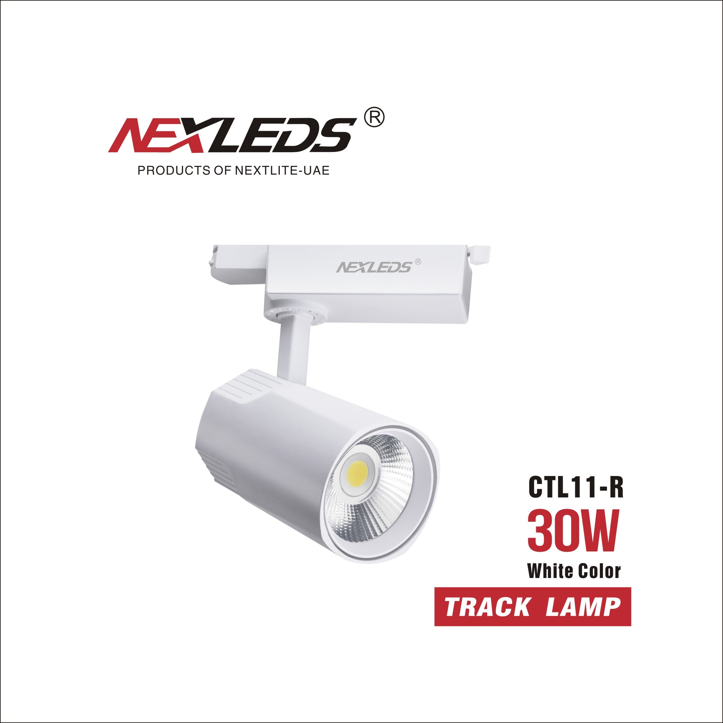 Spårbelysning Tracklight 30W 4000K Vit eller Svart