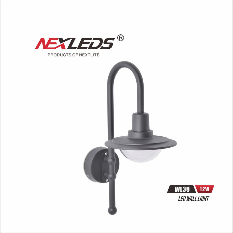 Fasad-/väggbelysning 12W 3000K IP65 220-240V