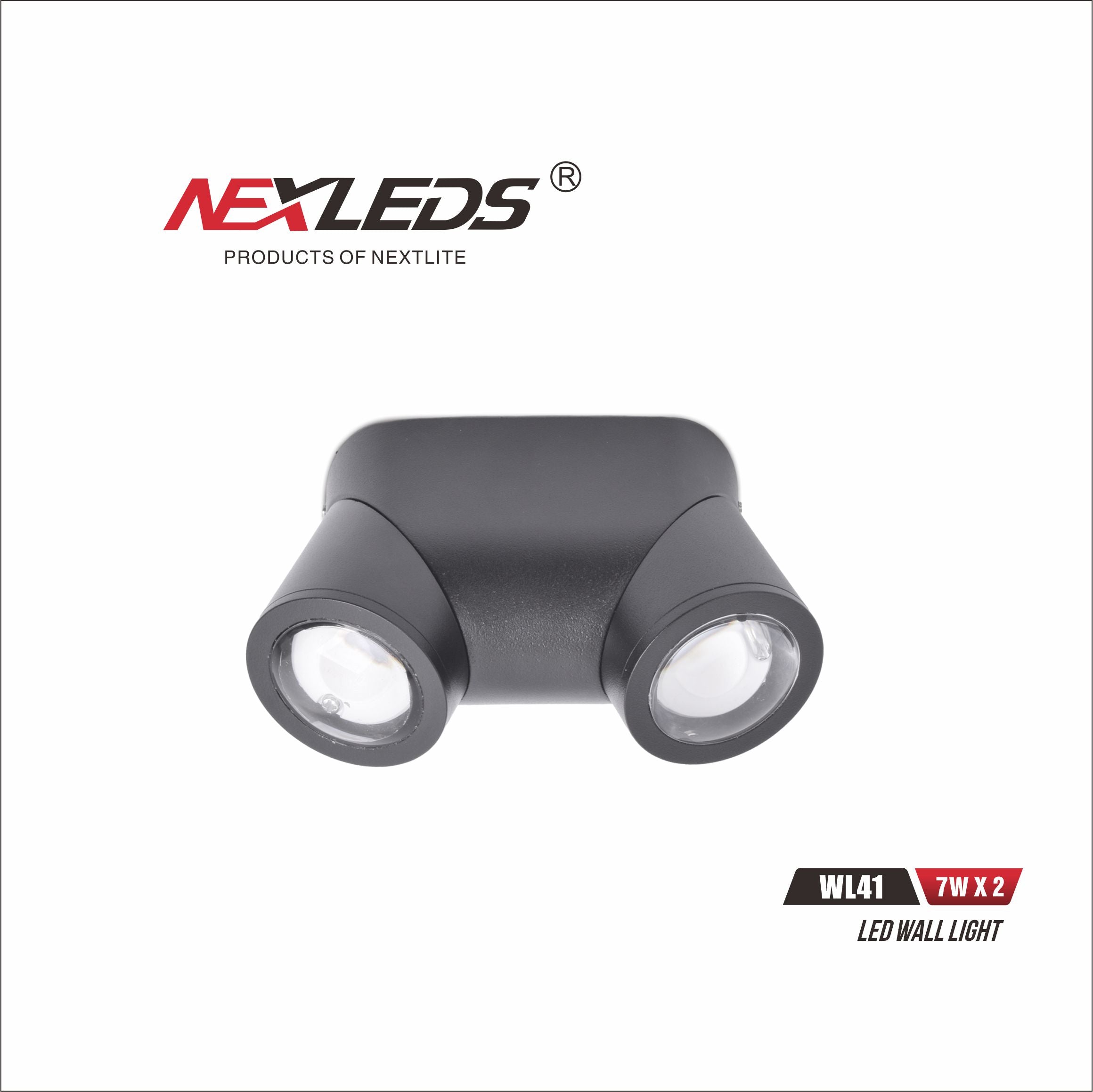 Fasad-/väggbelysning WL41 7Wx2