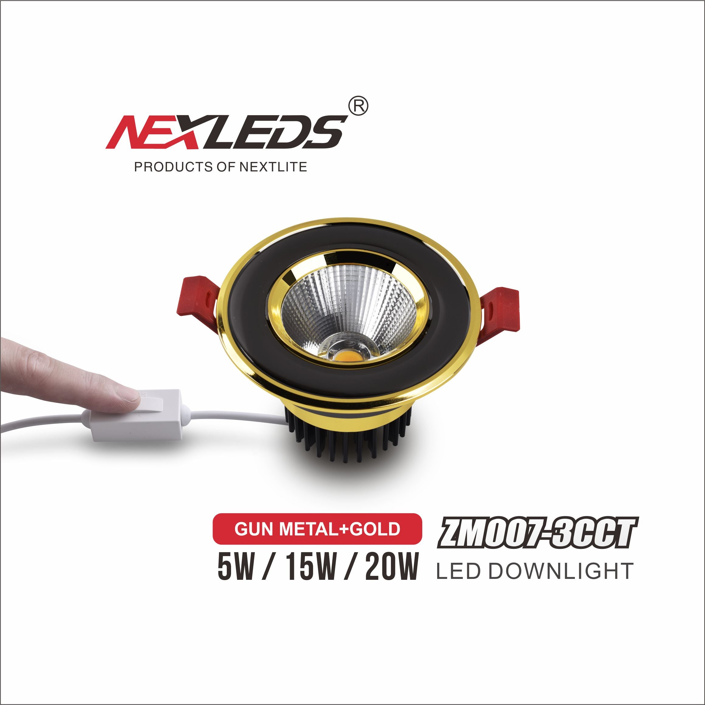 ZM007-3CCT 5W/15W/20W CHANGEABLE Downlight