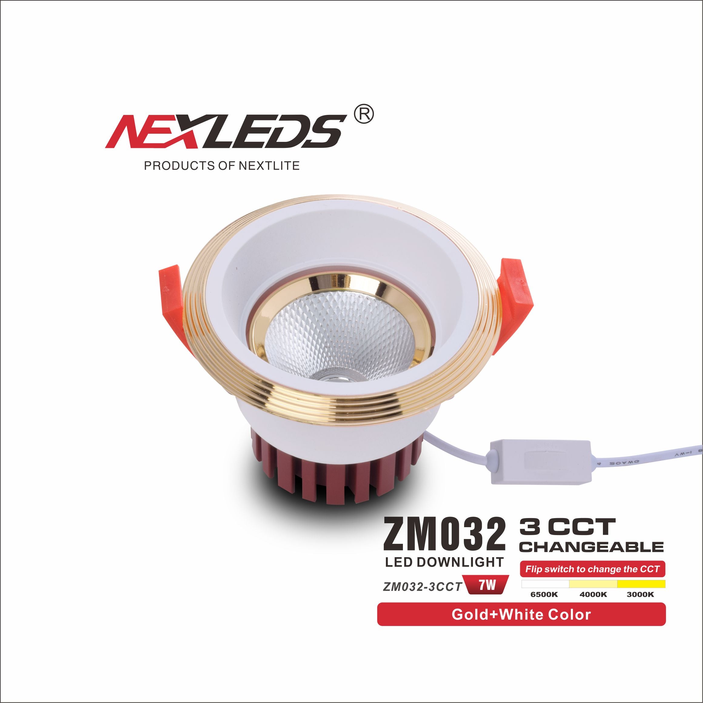 ZM032-3CCT 7W CHANGEABLE LED Downlight