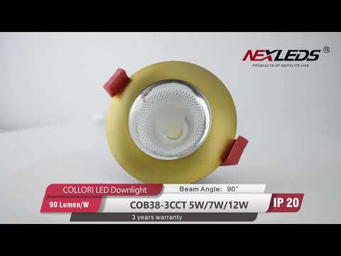 COLLORI COB38-3CCT 5W/7W/12W LED Downlight