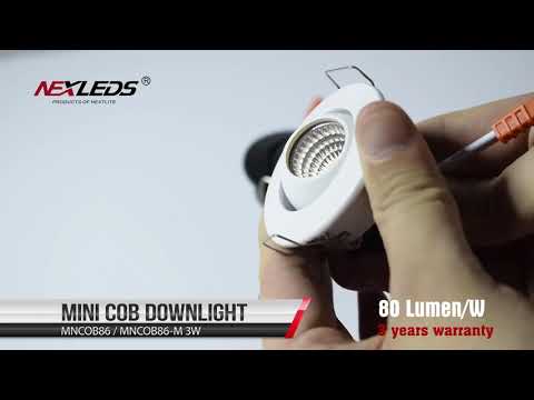 MNCOB86M & MNCON86 3W Mini COB Downlight