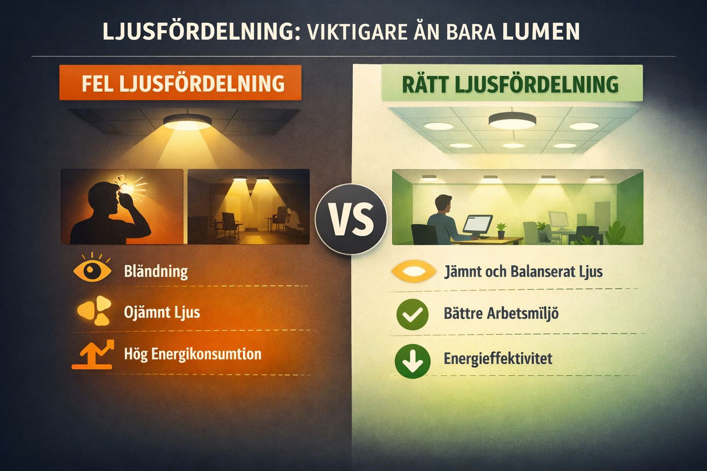 Varför rätt ljusfördelning är viktigare än bara lumen