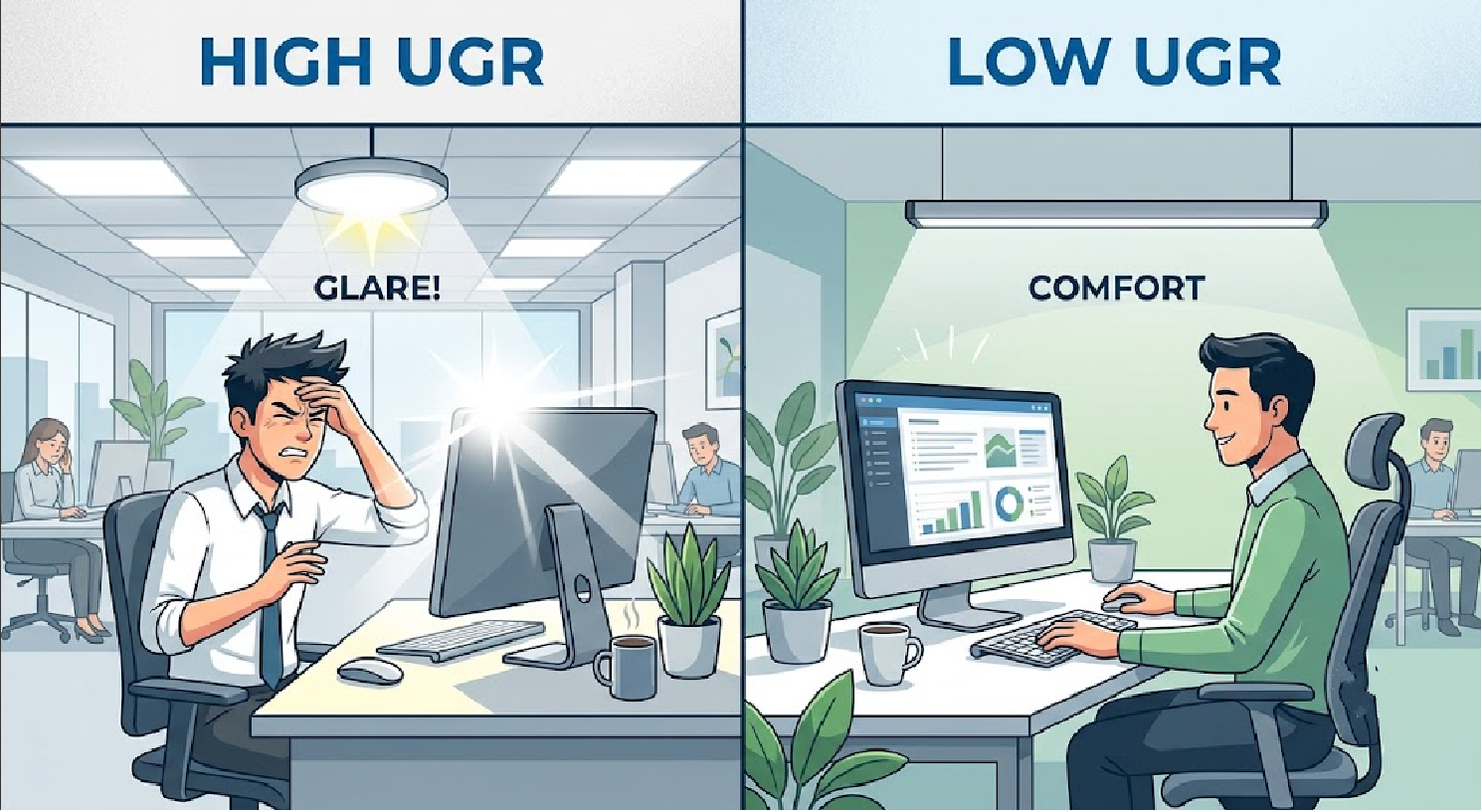 Vad är UGR? En guide till bländning och LED-belysning