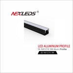 Aluminiumprofil U-form Svart för LED-list 10 × 12 mm