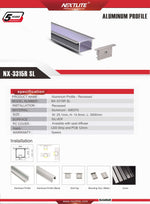 Aluminiumprofil med Difuser LED-Listkanal, 3M 10MM