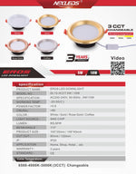 EROS DL13-3CCT 5W/10W LED Downlight