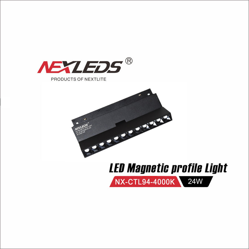 Justerbar Spotlight 24W för Magnetiskt Skensystem