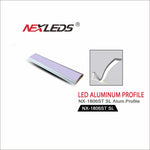 Aluminiumprofil utanpåliggande silver 18x6 mm 3 m opal diffuser för LED-list