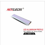 Aluminiumprofil utanpåliggande silver 18x6 mm 3 m opal diffuser för LED-list