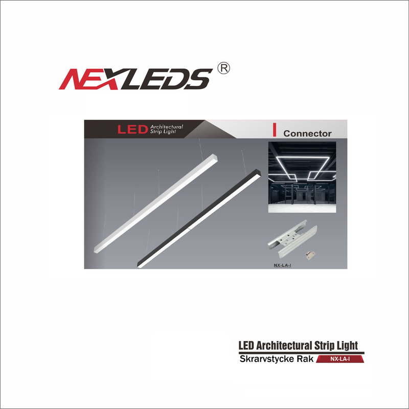 LED Linjär Armatur För Arkitekturbelysning Skarvstycke Rak