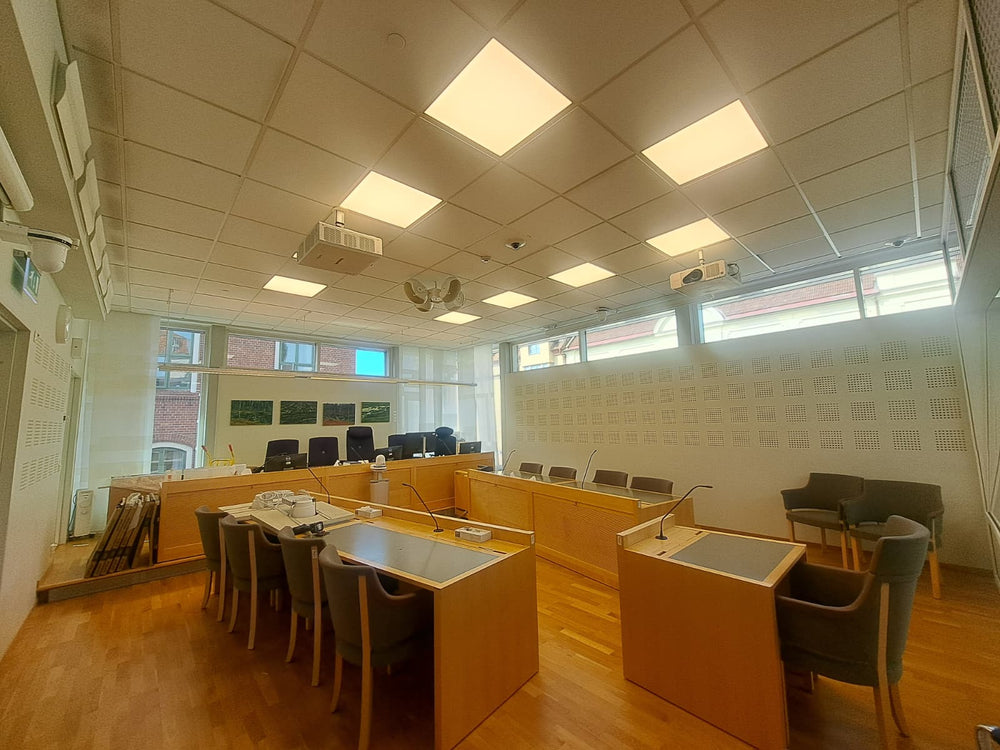 Ystads tingsrätt – Modern LED-belysning för rättssalar